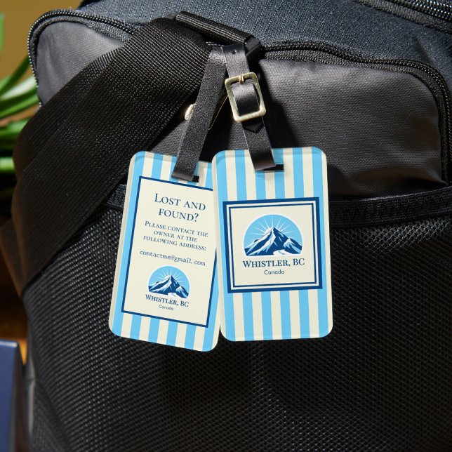 Whistler BC Kanada berg Bagage Tag Bagagebricka (Skapare uppladdad)