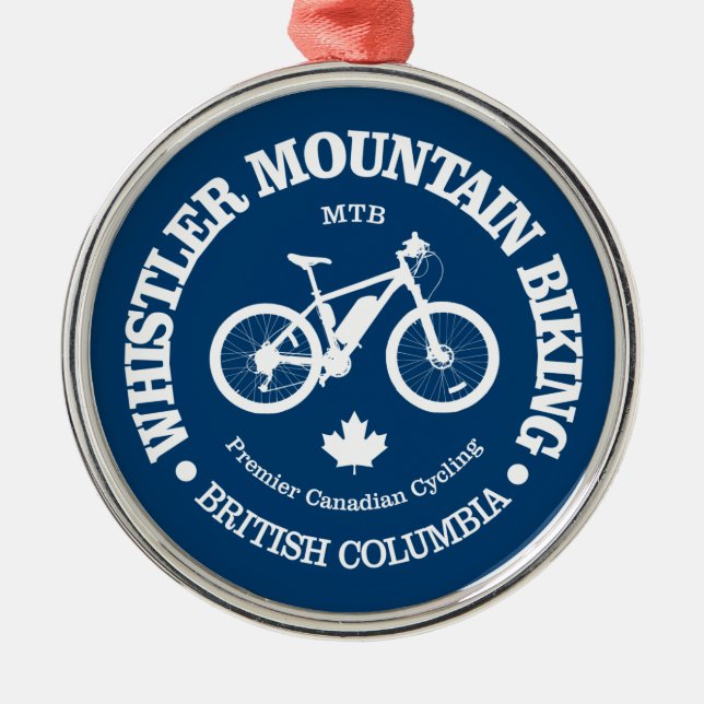 Whistler BC (MTB) Julgransprydnad Metall (Framsidan)