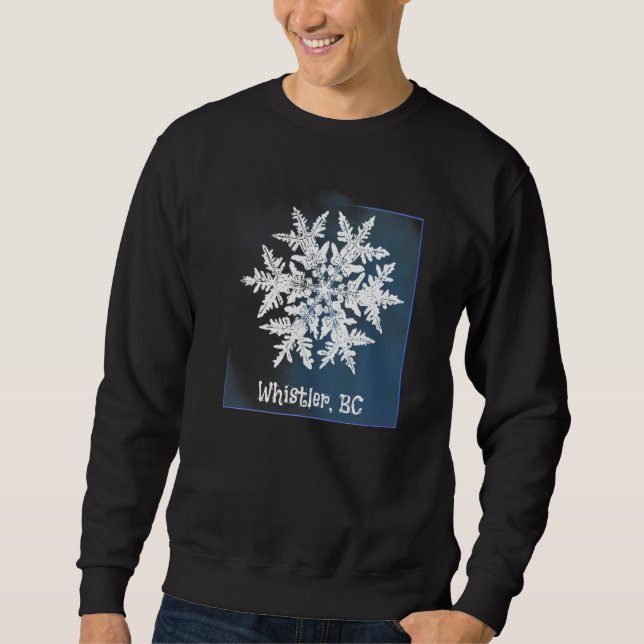 Whistler Bc Snowflake for Skier & Snowboarder Chri Lång Ärmad Tröja (Framsida)