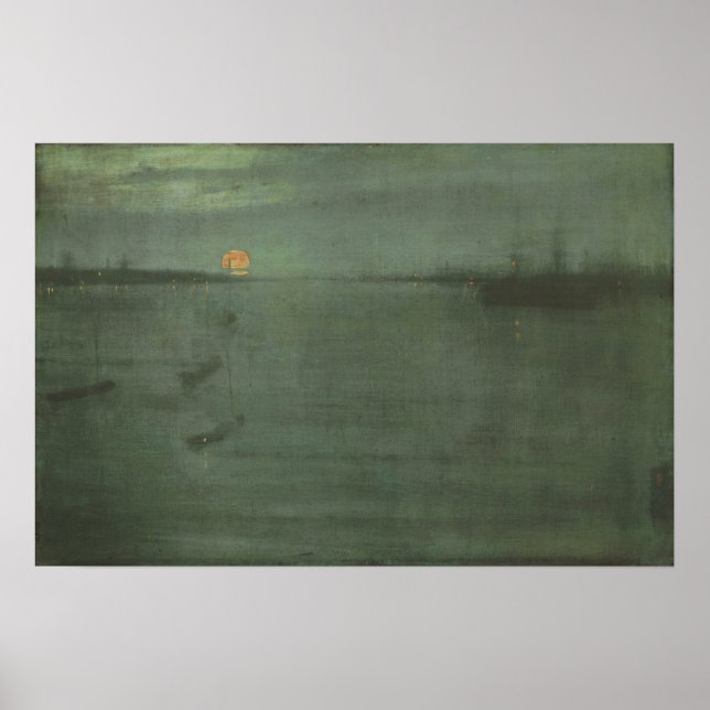 Whistler - Blå och guld Southampton Water Poster (Framsidan)