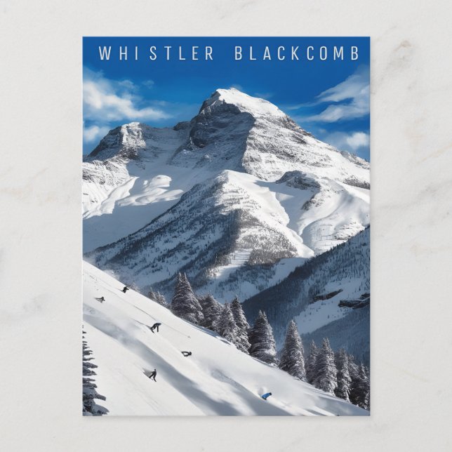 Whistler Blackcomb Snowboardäventyr Vykort (Framsida)