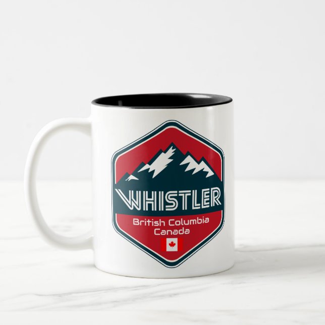 Whistler British Columbia Canada Design Två-Tonad Mugg (Vänster)