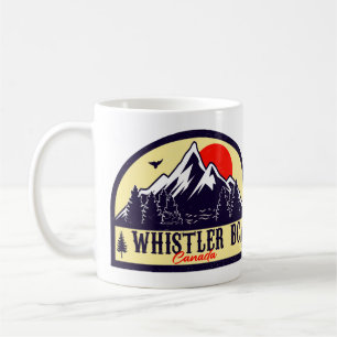 Whistler British Columbia Canada Minimalist Ski Kaffemugg