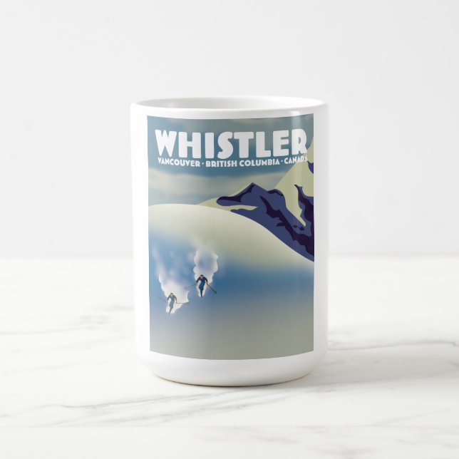 Whistler British Columbia Canada Ski Kaffemugg (Center)