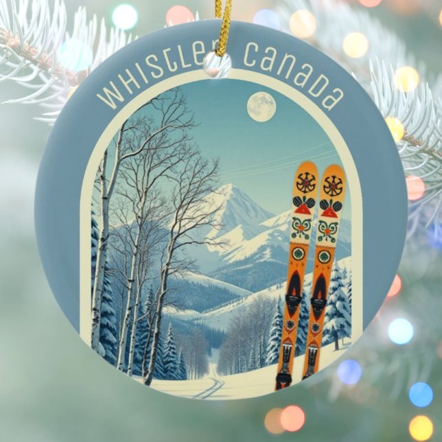 Whistler British Columbia Canada ski souvenir  Julgransprydnad Keramik (Skapare uppladdad)