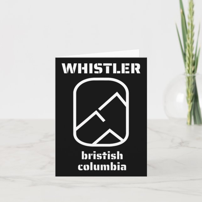 Whistler British Columbia Canada Skiing Snowboardi Kort (Framsida)