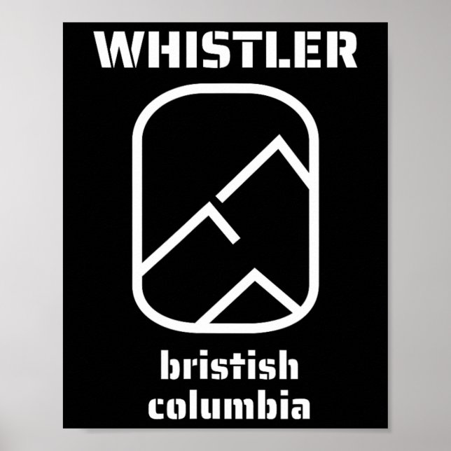 Whistler British Columbia Canada Skiing Snowboardi Poster (Framsidan)