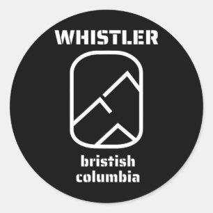 Whistler British Columbia Canada Skiing Snowboardi Runt Klistermärke