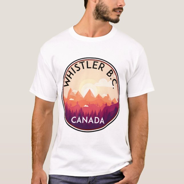 WHISTLER BRITISH COLUMBIA CANADA SKIING SNOWBOARDI T SHIRT (Framsida)