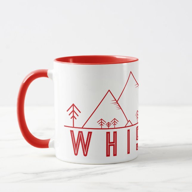 Whistler British Columbia Kanada Minimalist Mugg (Vänster)
