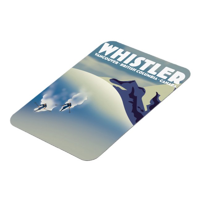Whistler British Columbia Kanada Skida Magnet (Vänstra Sidan)