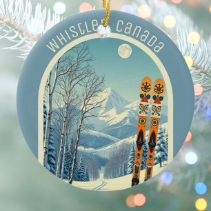 Whistler British Columbia Kanada skidminne  Julgransprydnad Keramik