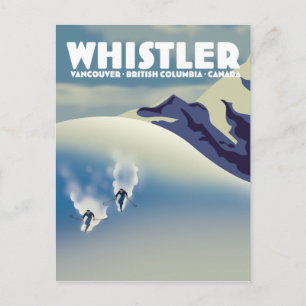 Whistler British Columbia Kanada Skidning Vykort