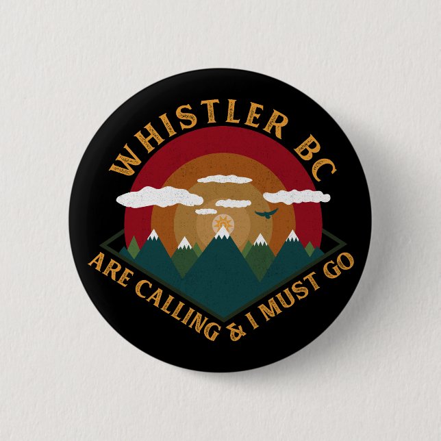 Whistler British Columbia - Kanada - Skidrottsaker Knapp (Framsida)