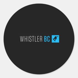Whistler British Columbia Snowboard Box Type Runt Klistermärke
