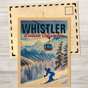 Whistler British Columbia Vancouver Kanada 1950-ta Vykort