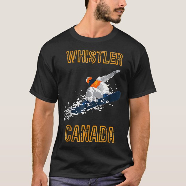 Whistler Canada Extreme Sports Black Diamond Snowb T Shirt (Framsida)