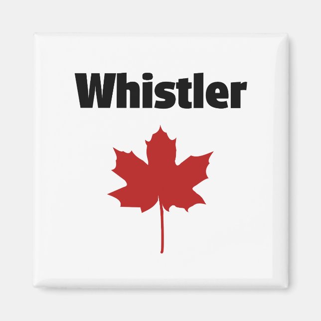Whistler Canada Natural Red Maple Löv Magnet (Framsidan)