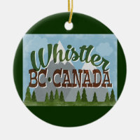 Whistler Canada Roligt Retro Snowy Mountains