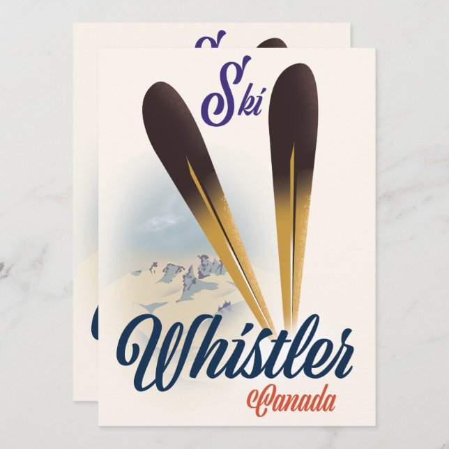 Whistler Canada ski poster (Fram/baksida)
