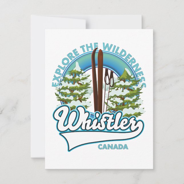 Whistler Canada,utforska vildmarken, skidskidens l Kort (Framsida)
