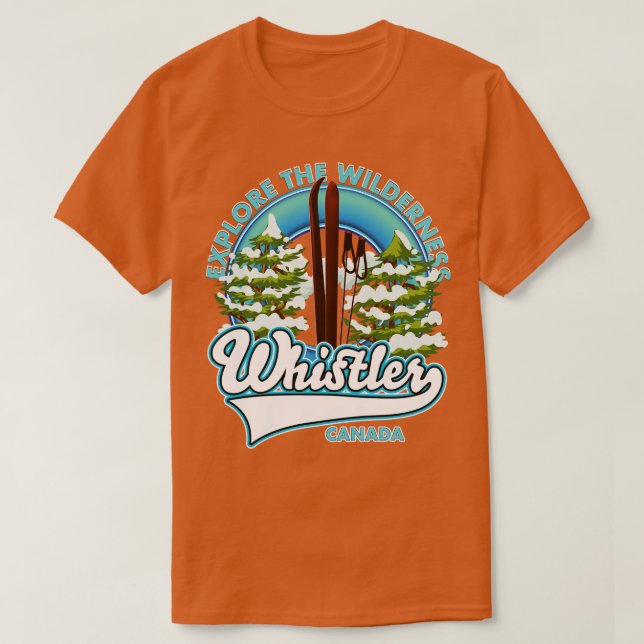 Whistler Canadaexama, vildmarkskidan T Shirt (Design framsida)