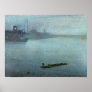 Whistler - i blått och Silver Poster