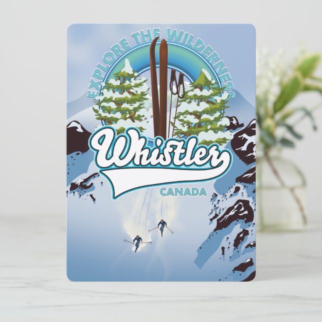 Whistler Kanada skidestinationsaffisch. (Stående Fram)