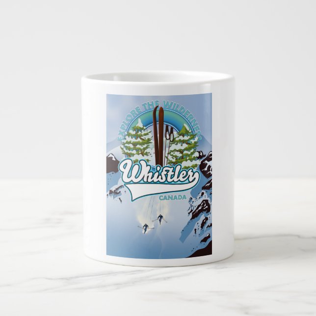 Whistler Kanada skidestinationsaffisch. Jumbo Mugg (Framsidan)