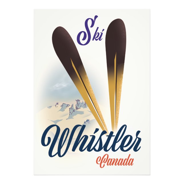 Whistler Kanada skidposter Fototryck (Framsidan)