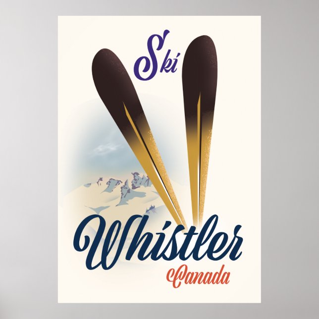 Whistler Kanada skidposter Poster (Framsidan)