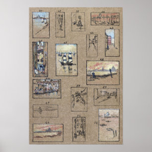 Whistler - Pastellkritor av Venedig 1879 Poster