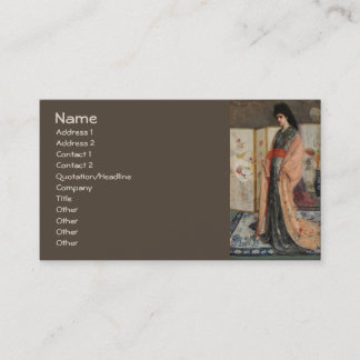 Whistler, prinsessan från delstaten Porcelain Fine Visitkort