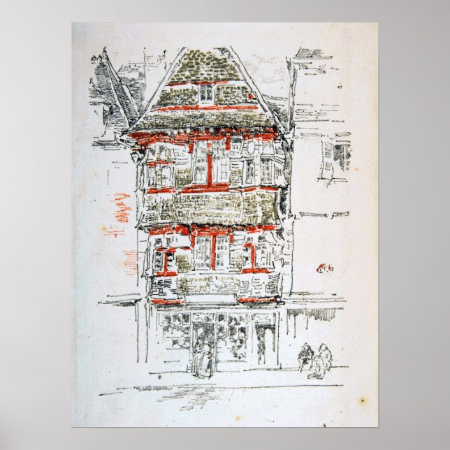 Whistler - Röda huset Paimpol Poster (Framsidan)