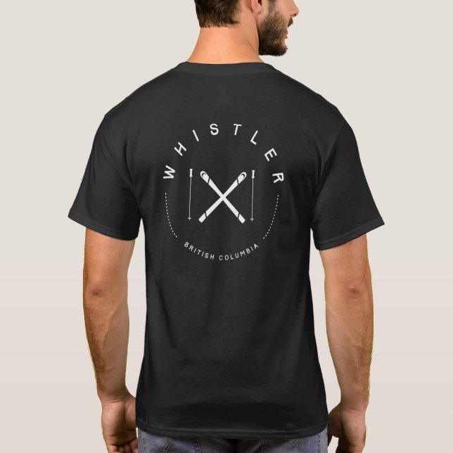 Whistler Ski British Columbia Snö Mountains Bc Ca T Shirt (Baksida)