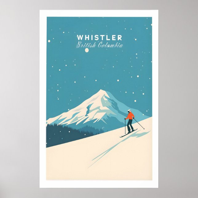 Whistler skidisplayaffisch 1 poster (Framsidan)