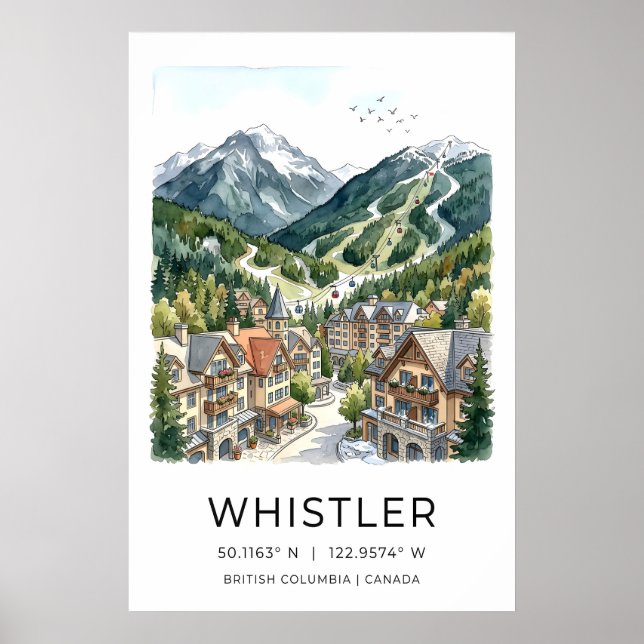 Whistler skidort Affisch Alpin landskapsbild (Framsidan)