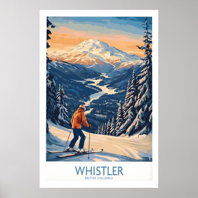 Whistler skidtryck - British Columbia 1 Poster (Framsidan)