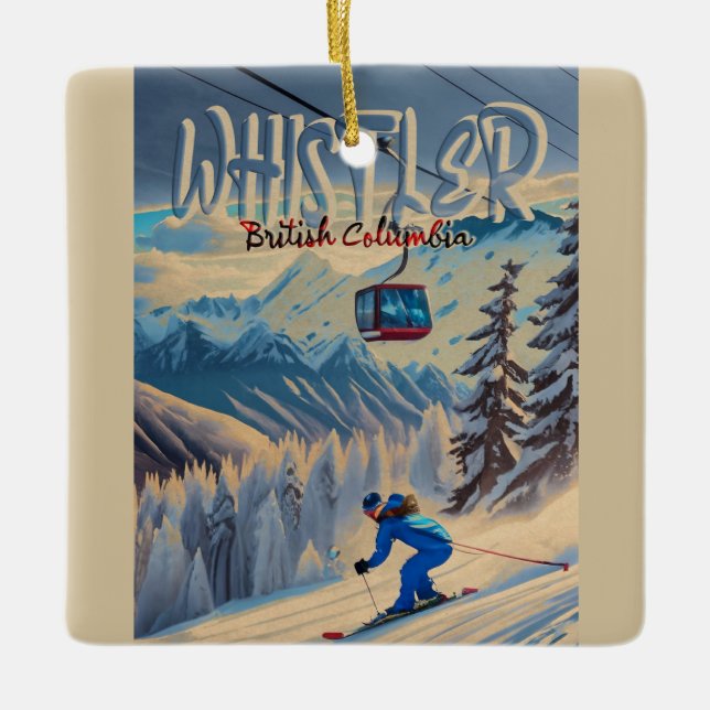 Whistler Vancouver British Columbia Kanada 1950-ta Julgransprydnad Keramik (Framsida)