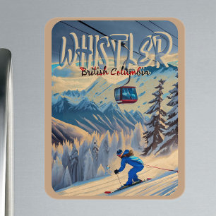 Whistler Vancouver British Columbia Kanada 1950-ta Magnet