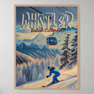 Whistler Vancouver British Columbia Kanada 1950-ta Poster
