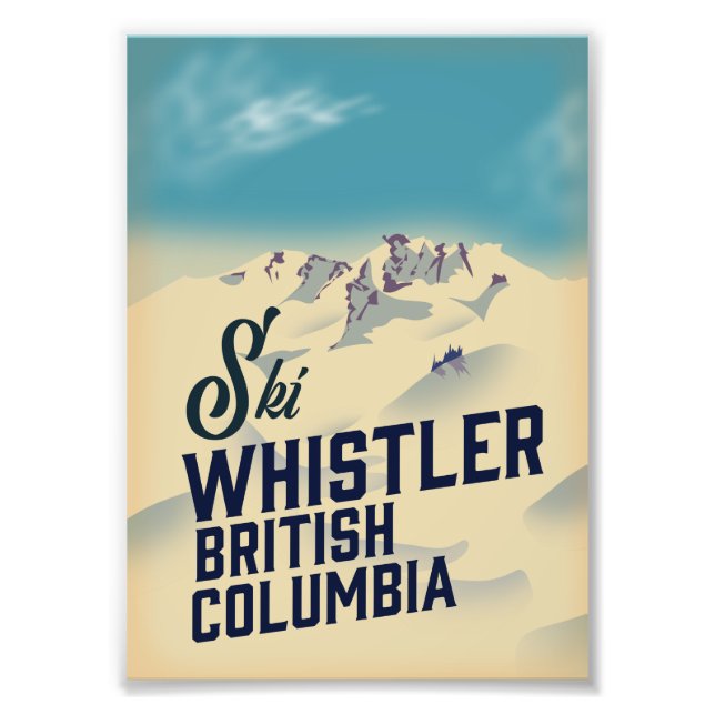 Whistler,Vancouver British Columbia ski poster (Framsidan)