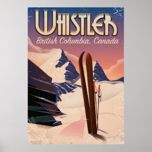 Whistler,Vancouver, British Columbia Ski poster