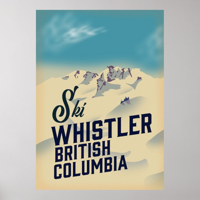 Whistler,Vancouver British Columbia ski poster (Framsidan)