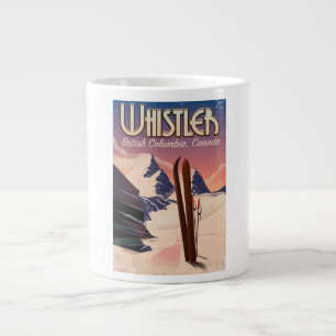Whistler,Vancouver, British Columbia Ski poster Jumbo Mugg