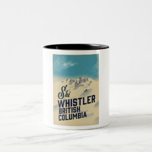 Whistler,Vancouver British Columbia skidposter Två-Tonad Mugg