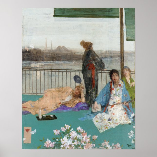Whistler - Variationer i hudfärg och grönt Poster (Framsidan)