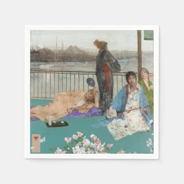 Whistler - Variationer i Mesh Färg och Grönt Pappersservett (Framsidan)