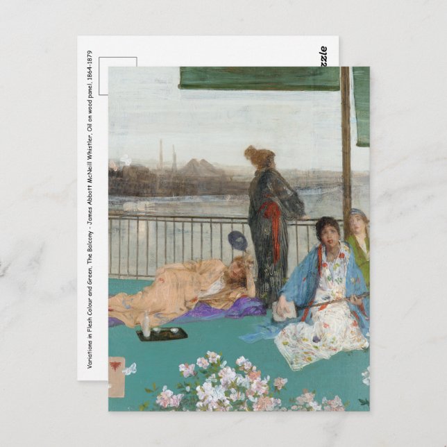 Whistler - Variationer i Mesh Färg och Grönt Vykort (Fram/baksida)