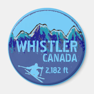 WhistlerKanada blått skidar konstmagneten Magnet